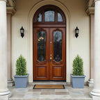 THE BLOOM TIMES 3FT Tall Artificial Cedar Topiary Trees Set of 2, UV Resistant Large Faux Cypress Evergreen Plants for Outdoor Planters, Realistic Fake Bushes & Shrubs for Front Porch Christmas Decor
