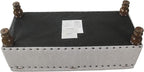 Homepop Home Decor | Upholstered Bench with Nailhead Trim | Large Ottoman with Storage for Living Room & Bedroom | Decorative Home Furniture, Gray Woven