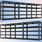 PrimeZone 72" H Heavy Duty Garage Shelving 2500 LBS 5 Tier Heavy Duty Storage Shelves Adjustable Industrial Metal Wire Shelf Unit for Garage,Basement,Pantry,Warehouse,Commercial,48" WX24 DX72 H 6Pack