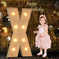 Marquee Letters 3 Feet Tall, 3FT Large Light up Letters X, Big Sign X with Warm White Light for 15th XV Birthday Wedding Proposal Engagement Graduation Party Backdrop Decorations