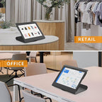 Tablet POS Stand - Heavy Duty Steel Kiosk Stand with 360° Swivel Base Anti-Theft - Compatible with 10.9" iPad 10th, Pro 11" 1 2 3 4, Air 4 5, Air 11", iPad 11"(A16)