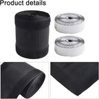 Floor Cable Cover Protector 3 Meters Wire Management System for Office Carpet Polyester Cord Organizer Black(Type A)