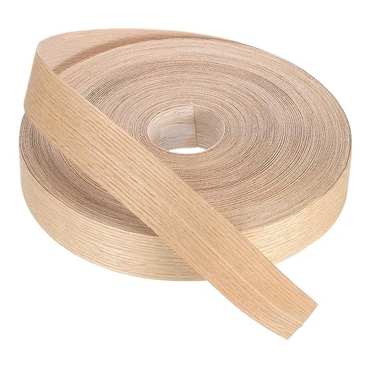 PATIKIL Red Oak Edge Banding, 2 Inch x 250 ft Wood Veneer Tape Pre-glued Flexible Plywood Edge Banding with Hot Melt Adhesive for Furniture Restoration