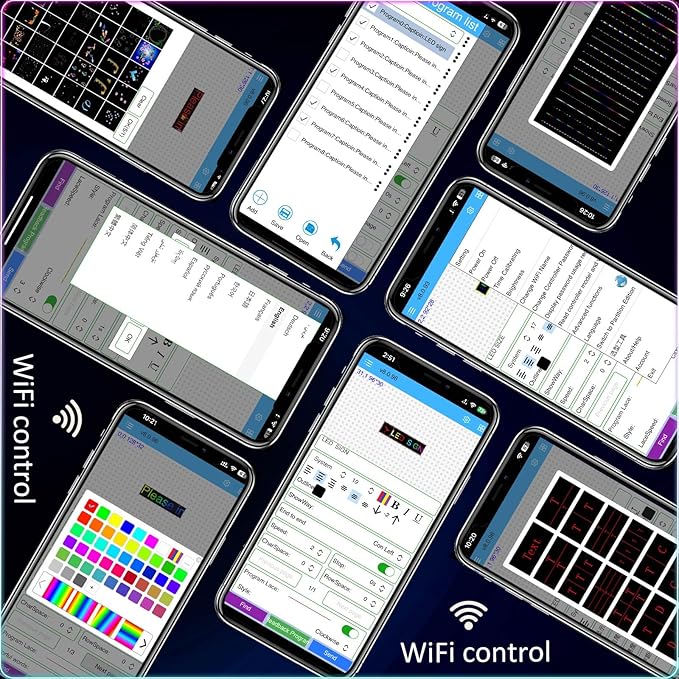 Led Sign Custom Programmable Scrolling Outdoor Digital For Business Matrix Panel Electronic Message Board Display Screen Waterproof Ip65 Wifi/App Control 96x32 Rgb Matrix, 39"X14"