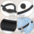 Cord Protector from Pets no Chew, 10FT-1/2inch Cord Managment Cable and Wire Protector from Rabbits, Cats and Other Pets Black