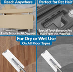 X3 Mop, Separates Dirty and Clean Water, 3-Chamber Design, Flat Mop and Bucket Set, Hands Free Home Floor Cleaning, 3 Reusable Microfiber Mop Pads Included (Original X3 Mop)