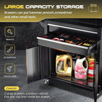 8-Drawer Rolling Tool Chest with Lock, Detachable Tool Cabinet Cart with Wheels, High-Capacity Mechanic Tool Organizer for Garage Workshop Warehouse Storage