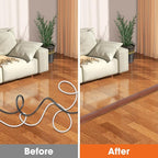 20 FT Floor Cord Cover, Cord Covers for Wires on Floor, Cord Protector, Floor Cable Cover, Hide Extension Cord Covers for Floor, Cable Cavity: 0.47" (W) x 0.29" (H) - Brown