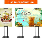 4Pack Poster Holder for Display, Adjustable Pedestal Sign Stand Up to 78 Inches, Double Sided for Board & Foam, Sign Holder Stand with Non-Slip Mat Base for Wedding, Restaurant & others