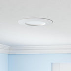 Jolux 4-Pack 5/6" 5CCT Retrofit LED Recessed Lighting,Selectable 2700K/3000K/3500K/4000K/5000K,12W=60W,800Lumen,Dimmable Can Lights,Adjustable Retrofit Downlight Installation,Bevel Trim