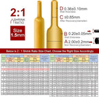 Chanzon 2:1 Ratio 1/16" (1.5mm) Heat Shrink Tubing 8Ft Roll (2.5M Total Length) Yellow Polyolefin Sleeving Wrap Shrinking 2 to 1 1pcs