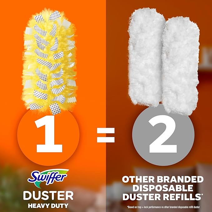 Swiffer Dusters Heavy Duty, Multi-Surface Duster Refills for Cleaning, Unstopables, 24 Count (4 Packs of 6)