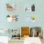G.CORE 4 Pack Pegboard Baskets, Metal Shelves Hooks to 1/8" 1/4" Peg Boards, Peg Board Baskets Bins Set - Organize Tools Workbench Accessories Garage Storage Wall Mount Organizer Attachments