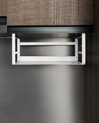 Nxconsu 2Pack Under Shelf Storage Basket Organizer Hanging Holder for Kitchen Cabinet Pantry Cupboard Desk Bookshelf Organization Space Saver Heavy Duty Slide-in Adjustable Mounting Clamp White Large