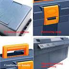 Anyyion 13In Small Tool Box,Lockable Tool Box for Home,Truly Rugged,No Removable Tray(Blue)