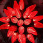 Brightown C9 Christmas String Lights, Red Commercia Outdoor Christmas Lights with 100 Strawberry C9 LED Bulbs, Waterproof Extendable UL Certified for Party Holiday Indoor Outdoor Xmas Decor