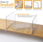 12 Pack Acrylic Shelf Dividers for Closet 11x7.9 Inch – Acrylic Dividers for Shelves Clear Closet Shelf Separators for Purses, Clothes Storage – Vertical Bookshelf Dividers for Bedroom & Kitchen