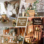 Soaoo 5 Pcs Decorative Nesting Wooden Crates for Storage Display 5 Size Large Small Rustic Wood Decorative Storage Crates with Handle Farmhouse Crate Box Container Made from Pine(Classic Color)