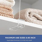 16 Pack 12 Inches [Extra Tall Version] Clear Shelf Dividers for Organization, Acrylic Closet Shelf Vertical Shelves Organizer for Bedroom, Kitchen and Office