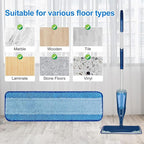 Mop Replacement Pads for Bona, Microfiber Cleaning Pad for Bona, 3 Pack 18 Inch Mop Cleaning Pads for Bona Hardwood & Hard Surface Floors, Reusable & Washable & Microfiber Mop Pads for Bona Mop