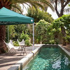 10'x10' Pop Up Canopy Tent Commercial Instant Shelter with Heavy Duty Roller Bag, 4 Canopy Sand Bags, 10x10 FT Dark Green