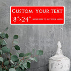 Custom Sign, Custom Indoor/Outdoor Decorative Sign，Aluminum Weatherproof Metal Sign Multiple Sizes, personalized door sign，Business, Workplace, office, Home,Warning(8 * 24 Inch)
