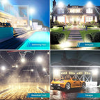 600W 2pack LED Stadium Flood Lights ,(3050W Equivalent)67500LM Super Bright LED Arena Outdoor Lights,100-277V IP66 Waterproof 5000K Daylight White Commercial Lighting for Sports Fields and Counts