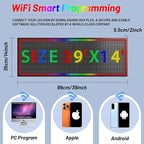 ‌Kochenkore P10 Programmable LED Sign, 63"x14" Scrolling Display, Waterproof Outdoor Digital Signage with WiFi Control, Indoor RGB Advertising Message Board for Business & Store Signs