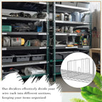 6 Pcs 18" W x 9" H Wire Shelf Divider Chrome Plated Steel Wire Rack Divider for Shelving Metal Accessories for Bathroom Kitchen Office Pantry Room Storage Organization, Silver