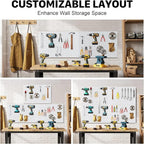 Peg Board, 2 Pack Metal Pegboard Panels White Pegboards Wall Organizer with Frame Large Heavy Duty Peg Board with Hooks for Walls Home, Garage Tool Storage, Office, Craft Room, Kitchen 24”×16”