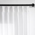 MYSKY HOME White Curtains 84 Inch Length 2 Panels Set, Semi Sheer Curtains for Bedroom Living Rooom Pinch Pleated Cotton Blend Soft Touch Light Filtering Drapes for Sliding Glass Door, 40 x 84 in