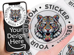 Window Clear Decal Design - Full Color ║ Your Logo or Design We Print Clear Permanent Sticker or Static Cling ║ Waterproof on Windows Storefront ║ Made in The USA ║ Customized Logo