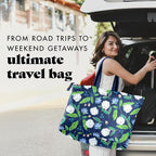 Fit & Fresh Large Beach Bag for Women - Extra Large Travel Tote With Pockets