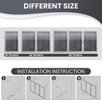 72"x36" Lockable Enclosed Bulletin Board, Outdoor Flet Weather-Resistant Aluminum Frame Notice Board, Wall Mounted Display Case Acrylic Doors for School,Office,Silver Frame w/Grey Flet