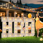 imprsv 4FT Marquee Letters Large Light Up Letters for Birthday Party Decor Wedding Decorations, Marquee W for Party Decoration Large Signs Arch Kit Decorations