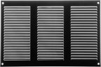 Repa Market 12x8 Inch Air Vent Cover/Black Galvanized Steel Louvered Grill Cover with Mesh Screen/Wall or Ceiling Vent/Durable Flush Mount HVAC Register for Indoor and Outdoor Ventilation