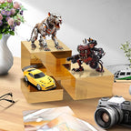 3 Pcs Acrylic Risers for Display, Gold Buffet Risers, Food Display Lifter, Acrylic Box Rack Dessert Collection Jewelry Character Party Rack