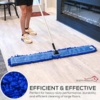 Kleen Handler 48 inch Microfiber Dust Mop | Extra Large Washable Commercial Mop Head Replacement, Pack of 3