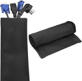 uxcell Hook and Loop Cable Management Sleeve, 3.3ft x 2.8 Inch Flexible Cable Wrap Cover Wire Hider, Cord Organizer and Cable Protectors for Desk TV Computer, Black