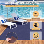 Marine Carpet,5 FT x 25 FT Deep Blue Indoor Outdoor Carpet 0.2" Thick Boat Carpet with Water-Proof TPE Backing, Non-Slide Outdoor Marine Carpet Roll for Home, Patio, Porch, Deck