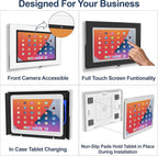 TABcare Locking Security Metal Case for Apple iPad Air 11" 2024 6th gen. for Kiosk, POS, Store, Show Display (White, iPad Air 11 2024)