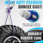 GOEASY0312 Premium Bungee Cords Heavy Duty - 20 pcs Bungee Cords with Hooks in A Storage Jar Includes 10", 18", 24", 30", 36", 48" Bungie Cord Bundle