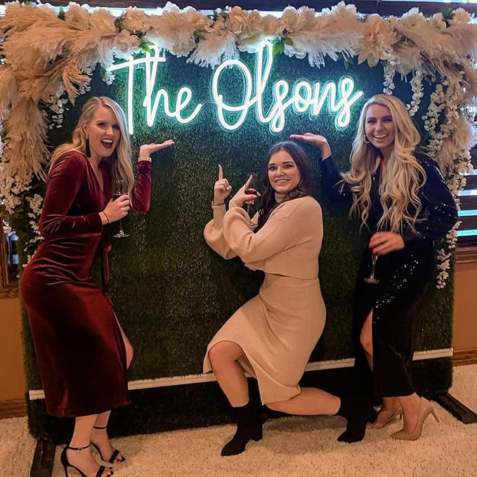 Custom Neon Signs, Personalised Large Led Neon Lights Sign Customizable for Wall Decor Wedding Birthday Party Bedroom Bar Shop Name Logo Lights (Optional 16" to 55")