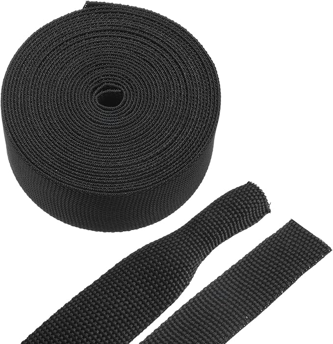 MECCANIXITY Braided Cable Sleeves Heat Shrinkable Fabric Sleeving, 7/8" 16ft Black 2:1 Ratio H Eat Shrinkable Cord Protector for Harness Cable, Network Cable Protection, Cable Management