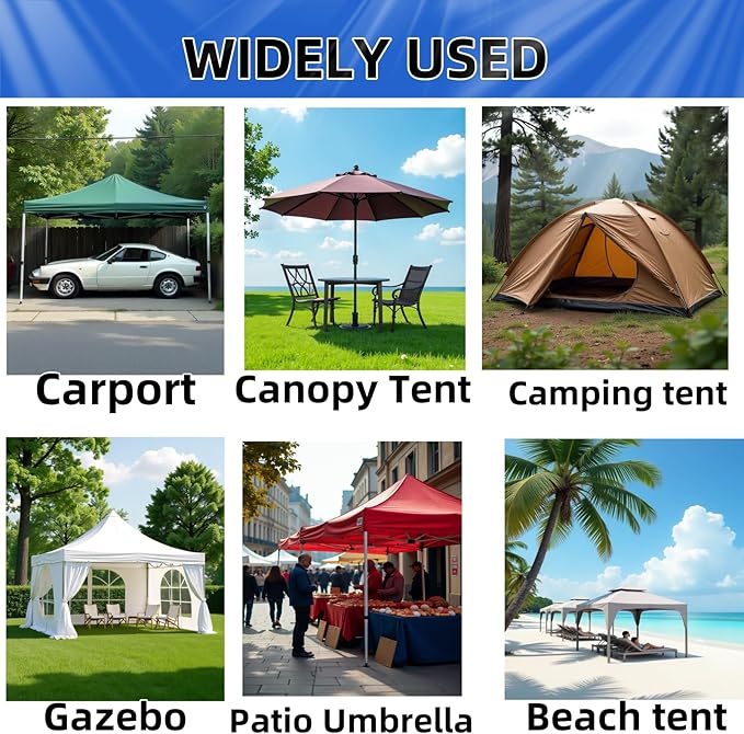 VanHuavic 210LBS Heavy Duty Canopy Weights Sand Bags for Pop Up Canopy Tent Legs,Patio Umbrellas, Gazebos,4 Pack Black (Without Sand)