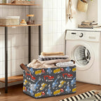 Excavator Car Storage Bins with Handles, Collapsible Storage for Clothes, Gift Basket, Blankets & Closet Organization