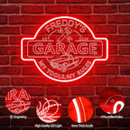Custom Name Garage Neon Sign, Personalized LED Garage Neon Light, Customizable Mechanic Shop Light Up Sign for Man Cave, Car Repair, Auto Workshop, Home Garage Decor, Gift for Dad, Husband, Father's Day Gift