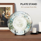 HONGYUTAI 3 Pack 3 Inch Plate Stands for Display Picture - Small Table Top Display, Decorative Metal Frame Holders for Book, Photo and Platter, Tabletop Art, Black
