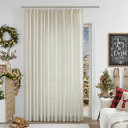 Vision Home Natural Pinch Pleated Semi Sheer Curtains Textured Linen Blended Light Filtering Window Curtains 84 inch for Living Room Bedroom Patio Pinch Pleat Drapes with Hooks 1 Panel 84" Wx84 L
