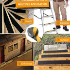 Anti Slip Grip Tape for Stairs 4Inch x 60Ft Non-Slip Strips Non Skid Safety Tape for Outdoor/Indoor Steps, Stairs, Traction Tread Staircases, Boats (Black/Yellow)